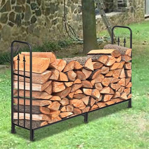 firewood storage box metal|heavy duty firewood holder.